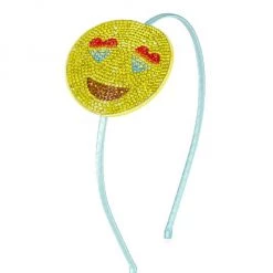 Bari Lynn Girl's Heart Eye Emoji Crystal-Embellished Headband For Kids