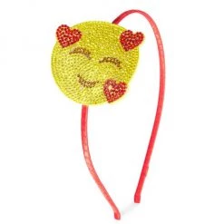 Bari Lynn Girl's Hearts Emoji Headband For Kids