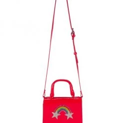 Bari Lynn Rainbow Patch Patent Bag For Kids