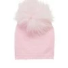 Bari Lynn Baby's Fox Fur & Cotton Hat For Kids Light Pink
