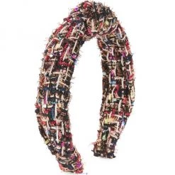Bari Lynn Multicolor Knot Tweed Headband