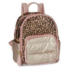 Bari Lynn Metallic & Leopard Mini Backpack For Kids