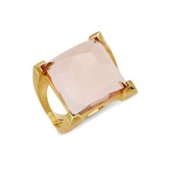 Dean Davidson Icon 22K Goldplated & Morganite Plaza Ring