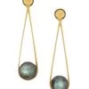 Dean Davidson Ipanema 22K Gold-Plated & Labradorite Drop Earrings