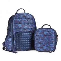 Bari Lynn Kid's Quilted Camo Backpack & Lunch Box Set For Kids