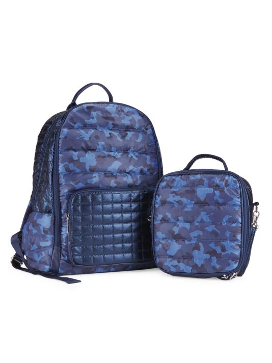 Bari Lynn Kid's Quilted Camo Backpack & Lunch Box Set For Kids 3 Bari Lynn Kid's Quilted Camo Backpack & Lunch Box Set For Kids