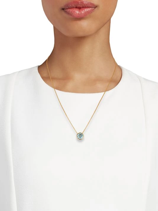 Dean Davidson Signature 22K Goldplated & Blue Topaz Knockout Pendant Necklace 4 Dean Davidson Signature 22K Goldplated & Blue Topaz Knockout Pendant Necklace - Image 2