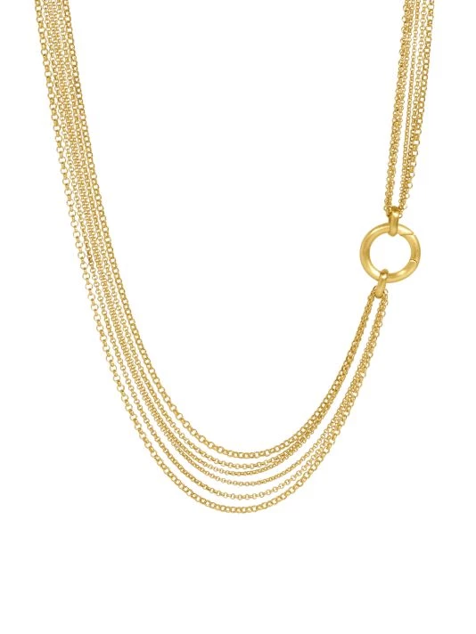 Dean Davidson Dune 22K-Gold-Plated Rolo-Chain Necklace 3 Dean Davidson Dune 22K-Gold-Plated Rolo-Chain Necklace
