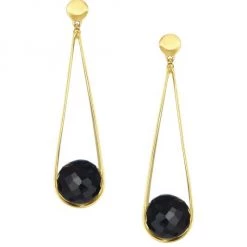 Dean Davidson Ipanema 22K Gold-Plated & Onyx Drop Earrings