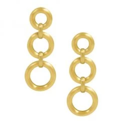 Dean Davidson Dune 22K-Gold-Plated Triple-Hoop Drop Earrings