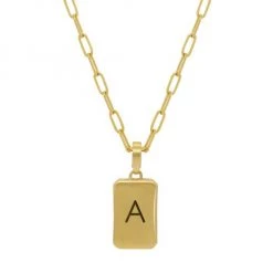 Dean Davidson 22K Gold-Plated 'A' Initial Pendant Necklace