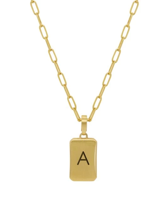 Dean Davidson 22K Gold-Plated 'A' Initial Pendant Necklace 3 Dean Davidson 22K Gold-Plated 'A' Initial Pendant Necklace