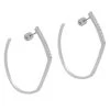 Dean Davidson Silvertone & White Topaz Midi Spire Hoop Earrings -Bari Lynn And Dean Davidson Sales unnamed file 248