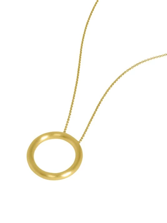 Dean Davidson Dune 22K-Gold-Plated Large Hoop Pendant Necklace 4 Dean Davidson Dune 22K-Gold-Plated Large Hoop Pendant Necklace - Image 2