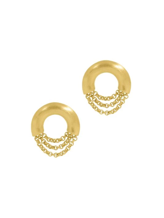 Dean Davidson Dune 22K-Gold-Plated Crescent Stud Earrings 3 Dean Davidson Dune 22K-Gold-Plated Crescent Stud Earrings