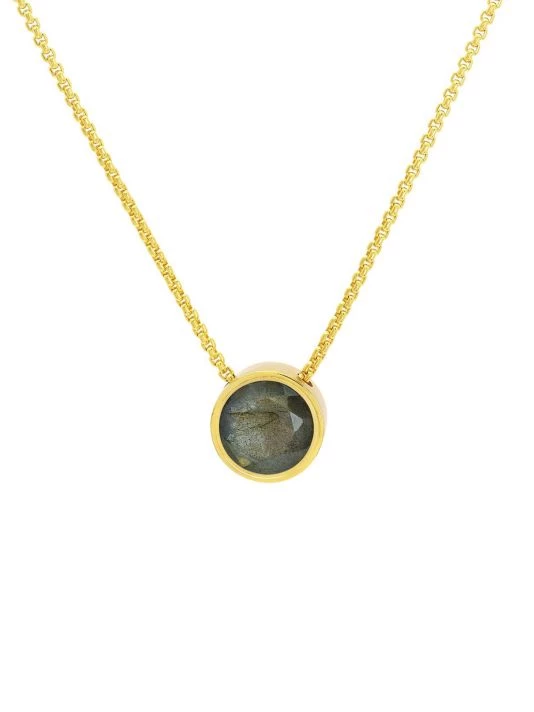 Dean Davidson Signature 22K Gold-Plated & Labradorite Midi Knockout Pendant Necklace 3 Dean Davidson Signature 22K Gold-Plated & Labradorite Midi Knockout Pendant Necklace