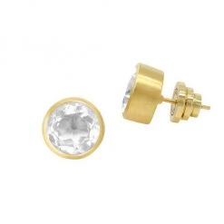 Dean Davidson Signature Large Knockout 22K Gold-Plated & Crystal Quartz Stud Earrings