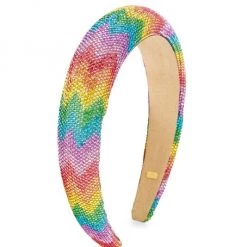 Bari Lynn Crystalized Zig-Zag Rainbow Headband For Kids