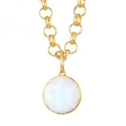 Dean Davidson Core Knockout Rainbow Moonstone Medallion Necklace