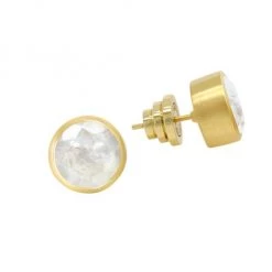 Dean Davidson Moonstone & 22K Goldplated Knockout Stud Earrings