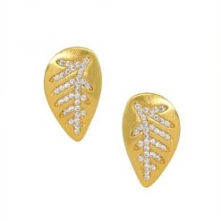 Dean Davidson Passage 22K Gold-Plated & Crystal Quartz Leaf Stud Earrings