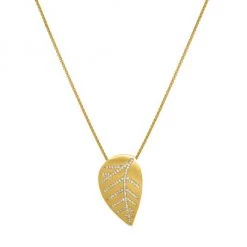 Dean Davidson Passage 22K Gold-Plated & Crystal Quartz Leaf Pendant Necklace