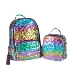 Bari Lynn Puffy Star Backpack & Lunch Box Set For Kids
