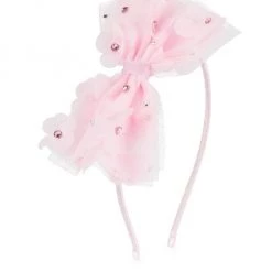 Bari Lynn Flower Bow Crystal Headband For Kids