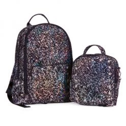 Bari Lynn Kid's Star Studded Splatter Backpack & Lunch Box Set For Kids