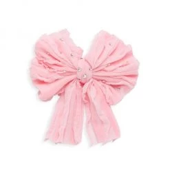 Bari Lynn Girl's Ruffle Bow Clip For Kids